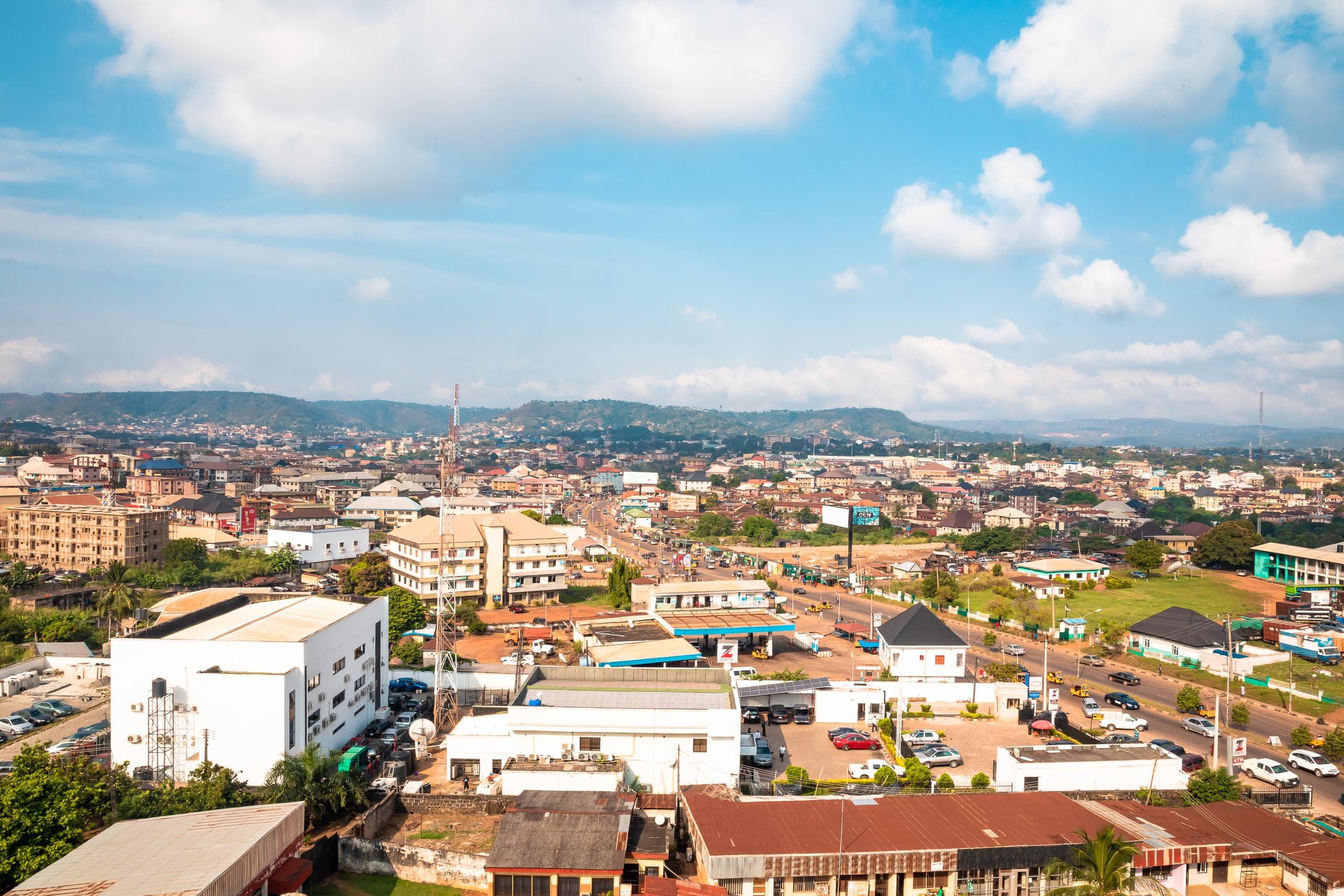 Aerial photography of houses and buildings in Enugu, Nigeria. Photo by Ovinuchi Ejiohuo on Unsplash